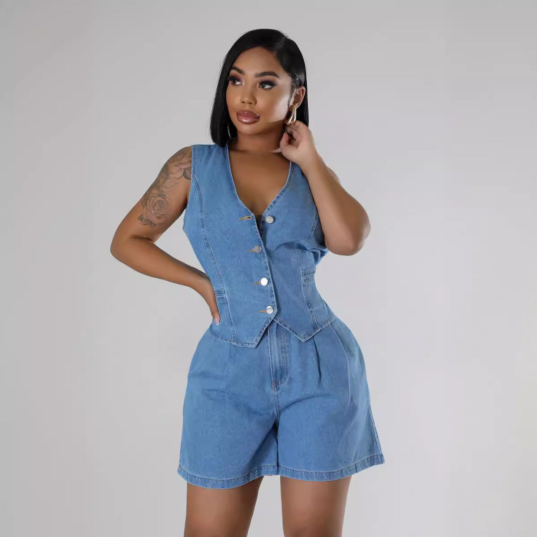 Clyraa Tailored | Denim Co-ord Set