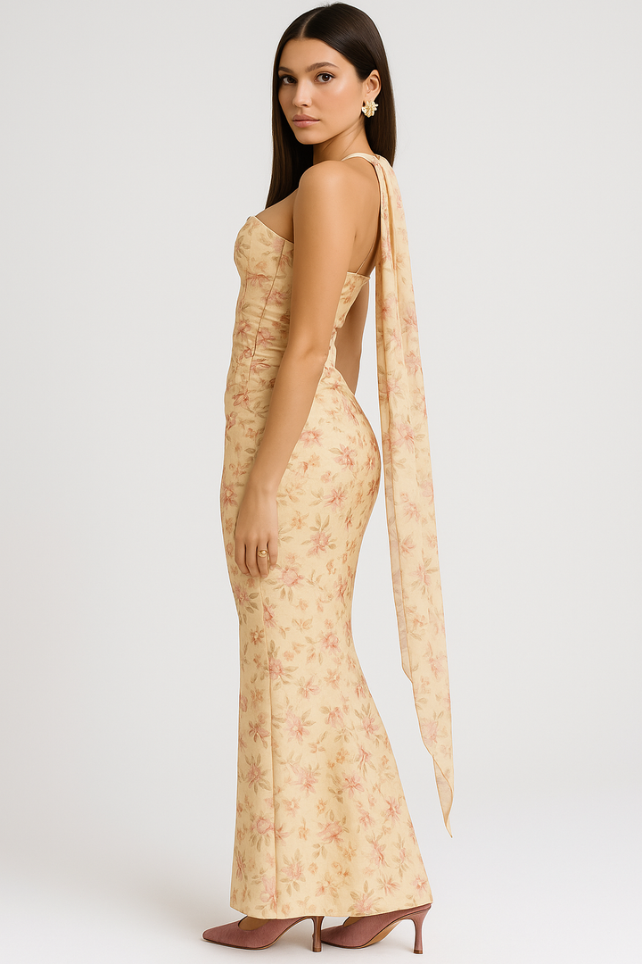 AUREN™ | Elegant Strapless Choker Dress
