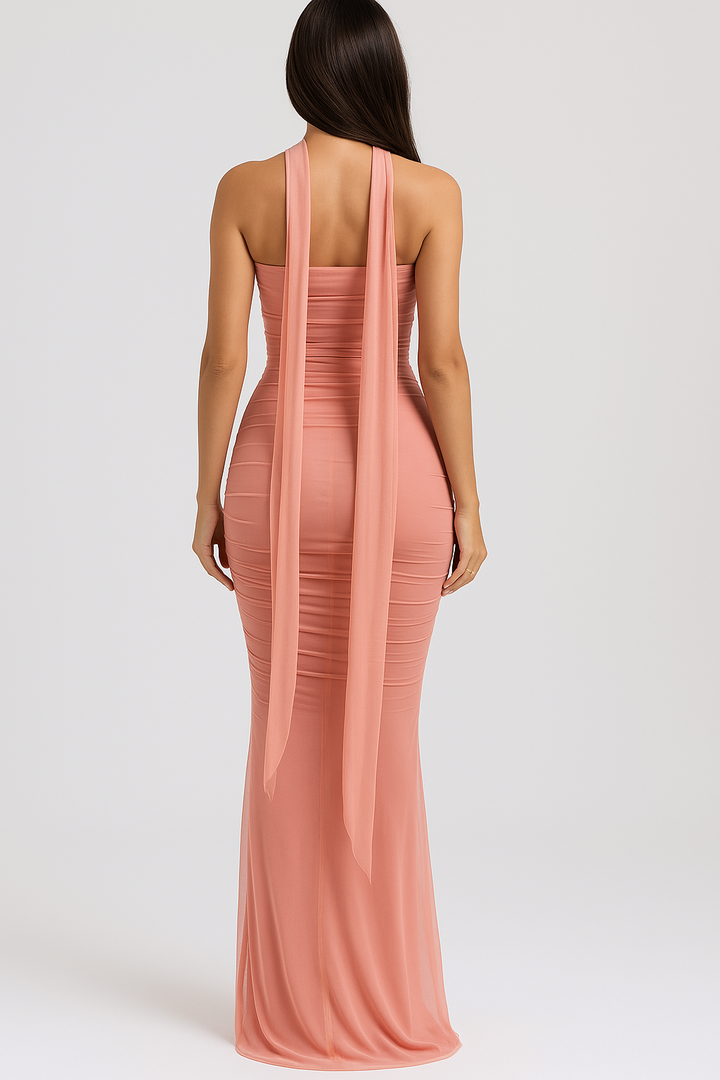 AUREN™ | Elegant Strapless Choker Dress