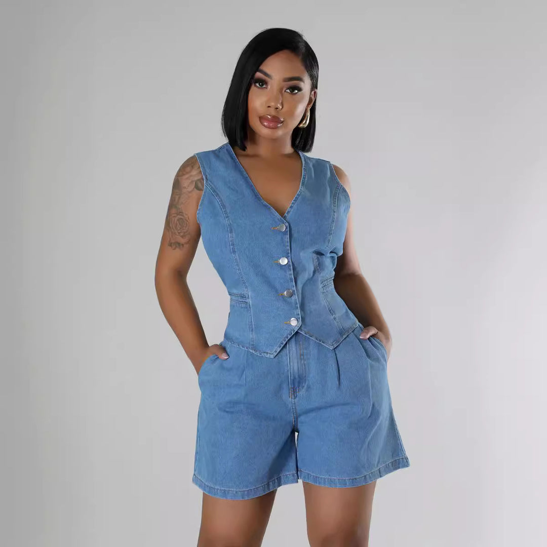 Clyraa Tailored | Denim Co-ord Set