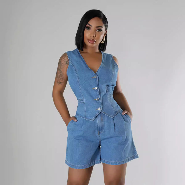 Clyraa Tailored | Denim Co-ord Set