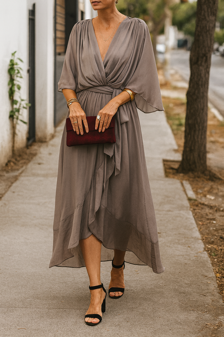 Monica™ | Chiffon V-neck Dress