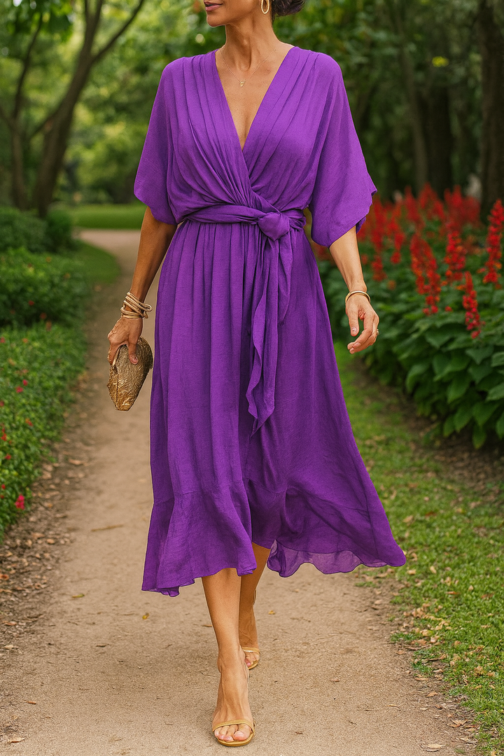 Monica™ | Chiffon V-neck Dress