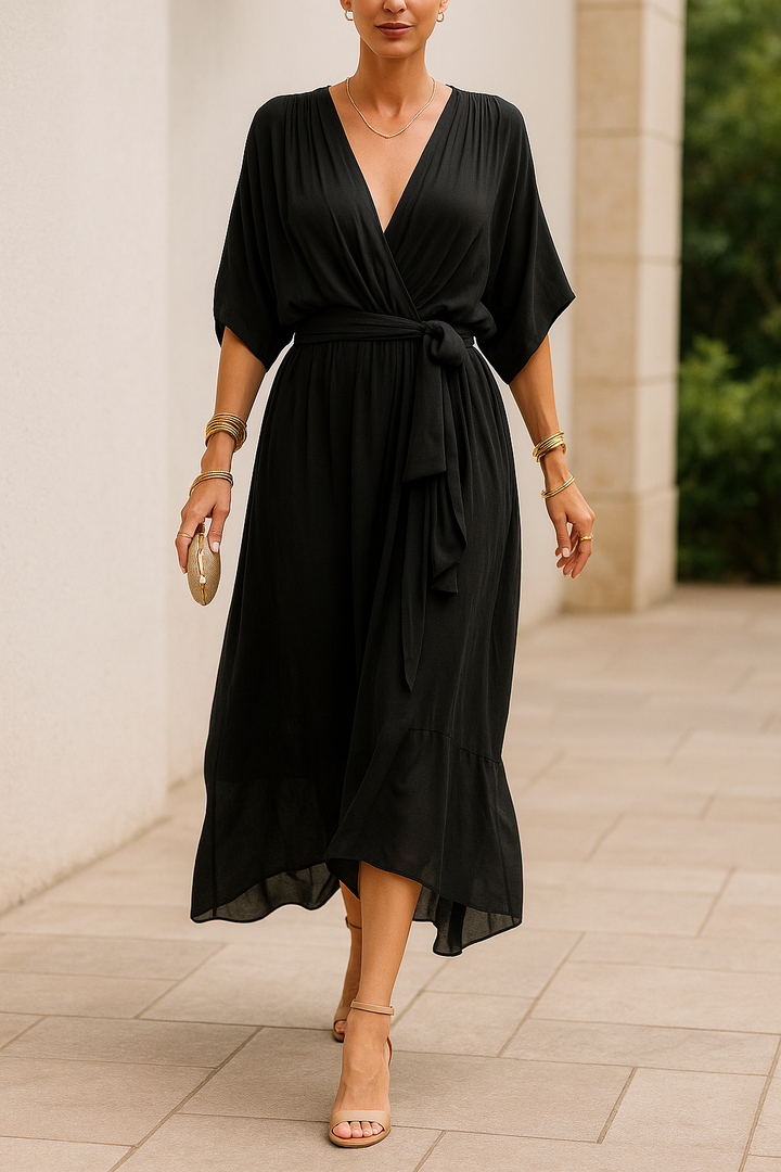 Monica™ | Chiffon V-neck Dress