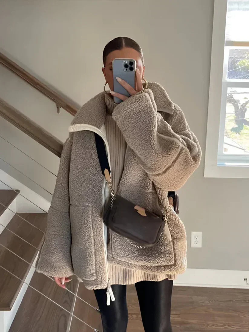 Clyraa Anastasia | Plush Winter City Jacket